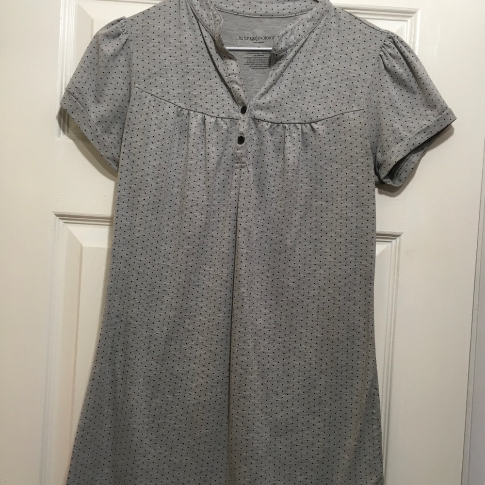 Polka dot maternity shirt